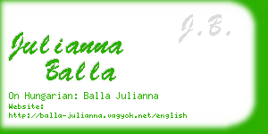 julianna balla business card
